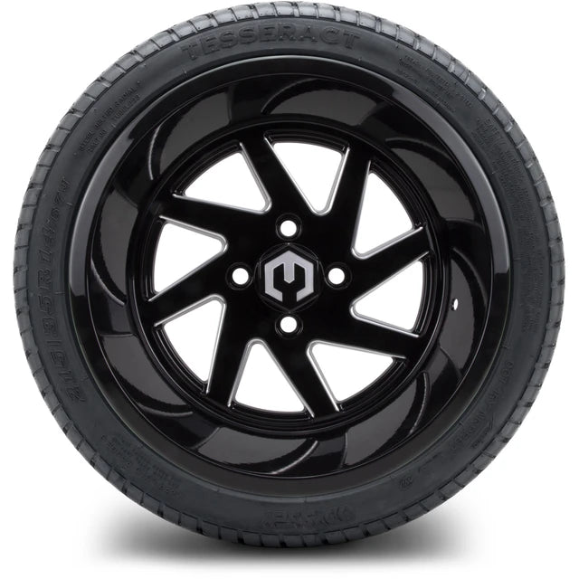 MODZ 14" Fury Glossy Black with Ball Mill Wheels & Street Tires Combo