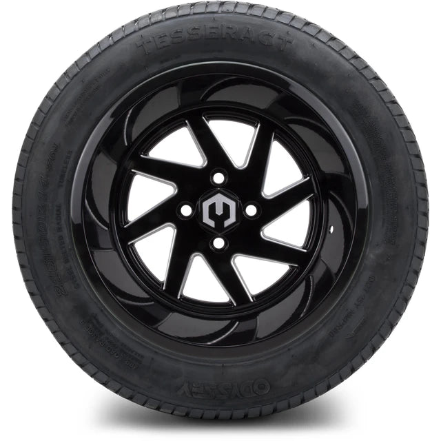 MODZ 14" Fury Glossy Black with Ball Mill Wheels & Street Tires Combo