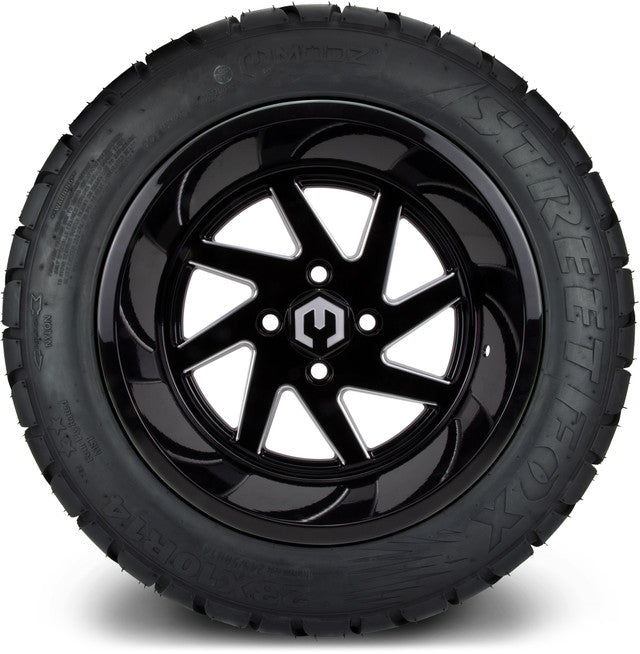 MODZ 14' Fury Glossy Black - Tire and Wheel Combo