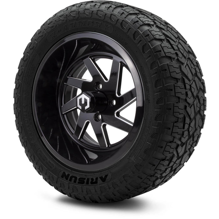 MODZ 14" Fury Glossy Black with Ball Mill Wheels & Off-Road Tires Combo