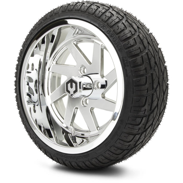 MODZ 14" Fury Chrome Wheels & Street Tires Combo