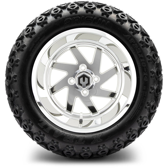 MODZ 14' Fury Chrome - Tire and Wheel Combo