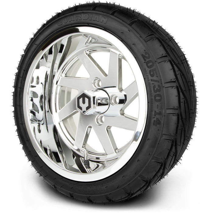 MODZ 14' Fury Chrome - Tire and Wheel Combo