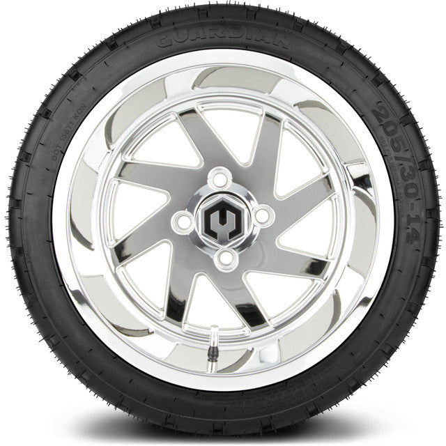 MODZ 14' Fury Chrome - Tire and Wheel Combo