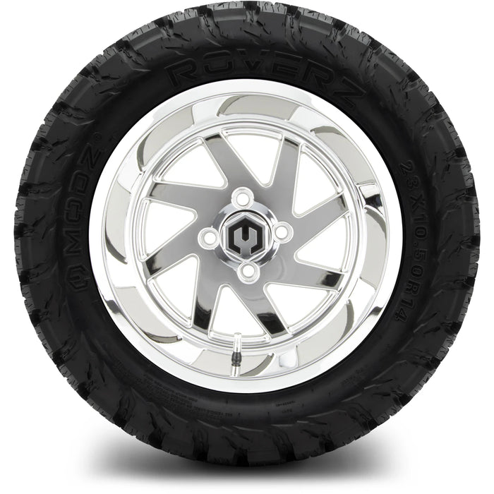 MODZ 14" Fury Chrome Wheels & Off-Road Tires Combo