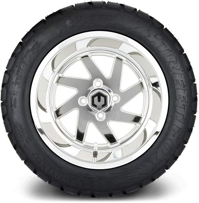 MODZ 14" Fury Chrome Wheels & Street Tires Combo
