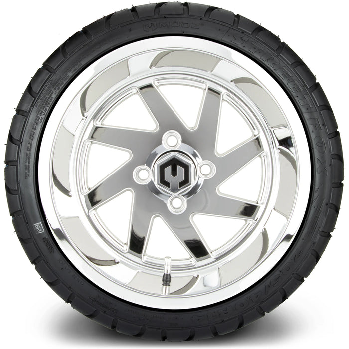 MODZ 14" Fury Chrome Wheels & Street Tires Combo
