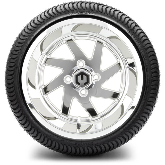 MODZ 14" Fury Chrome Wheels & Street Tires Combo