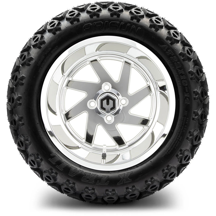 MODZ 14" Fury Chrome Wheels & Off-Road Tires Combo