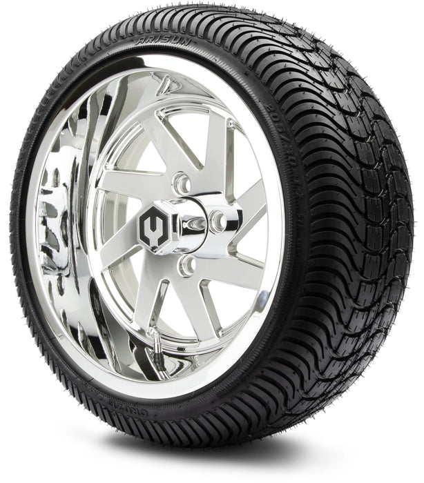 MODZ 14" Fury Chrome Wheels & Street Tires Combo