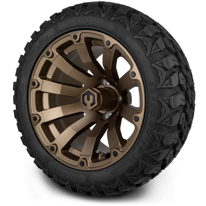 MODZ 14" Bomber Matte Bronze Wheels & Off-Road Tires Combo