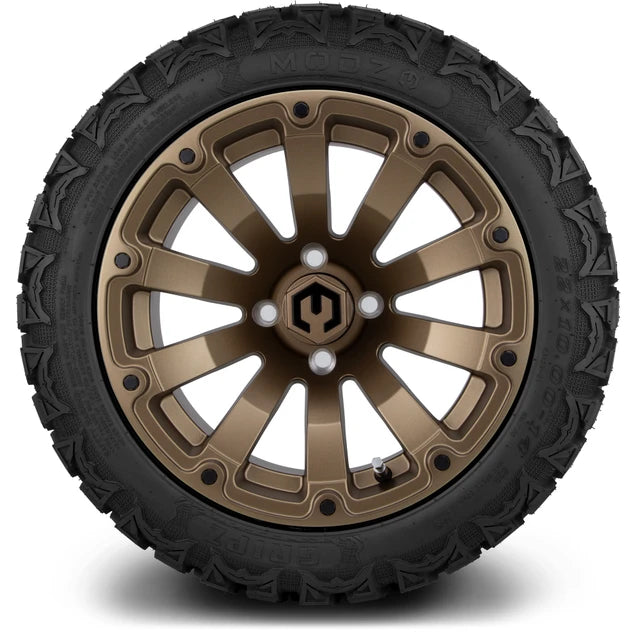 MODZ 14" Bomber Matte Bronze Wheels & Off-Road Tires Combo