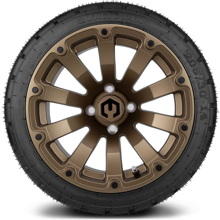 MODZ 14" Bomber Matte Bronze Wheels & Street Tires Combo