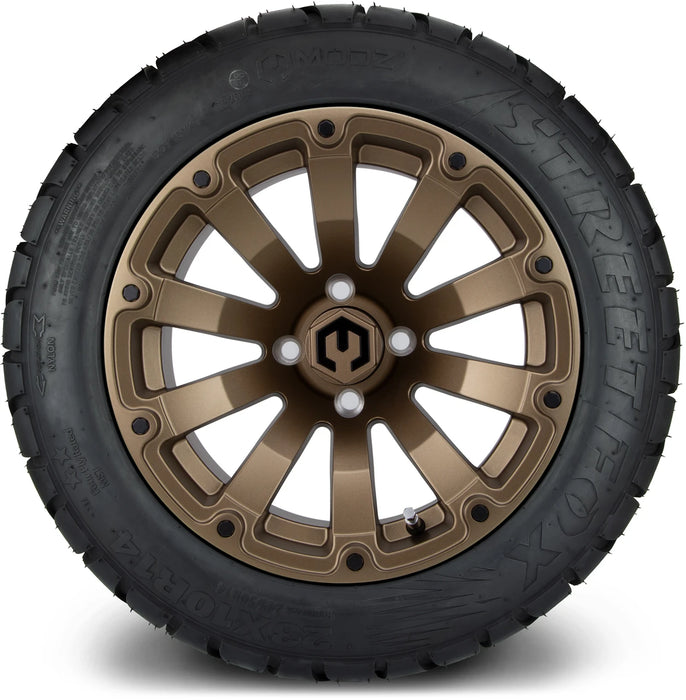 MODZ 14" Bomber Matte Bronze Wheels & Street Tires Combo