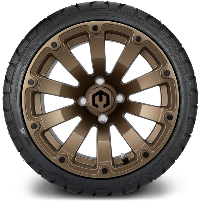 MODZ 14" Bomber Matte Bronze Wheels & Street Tires Combo
