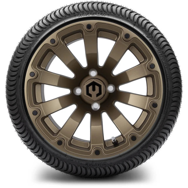 MODZ 14" Bomber Matte Bronze Wheels & Street Tires Combo