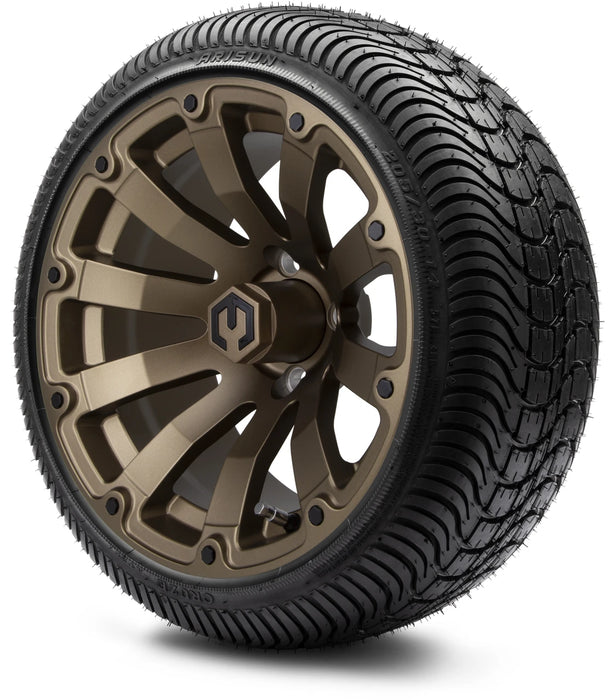 MODZ 14" Bomber Matte Bronze Wheels & Street Tires Combo