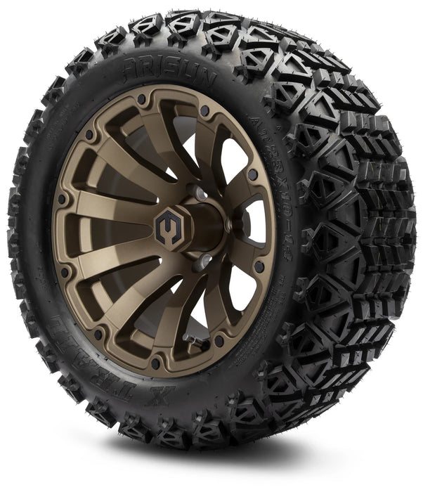 MODZ 14" Bomber Matte Bronze Wheels & Off-Road Tires Combo