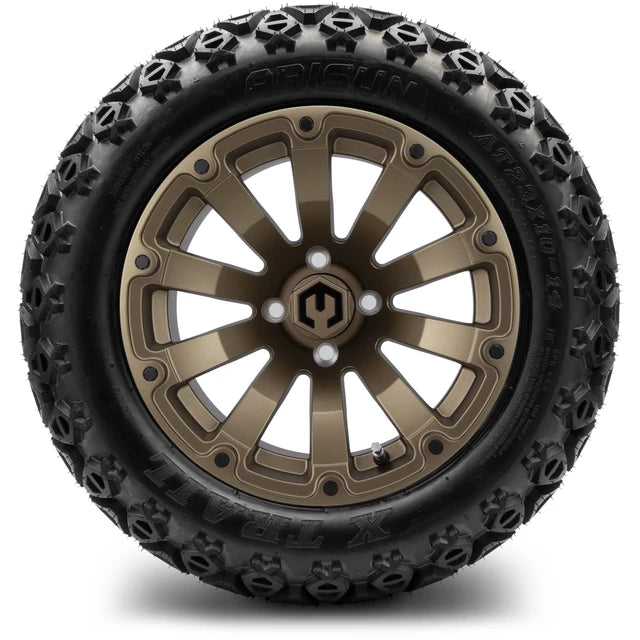 MODZ 14" Bomber Matte Bronze Wheels & Off-Road Tires Combo