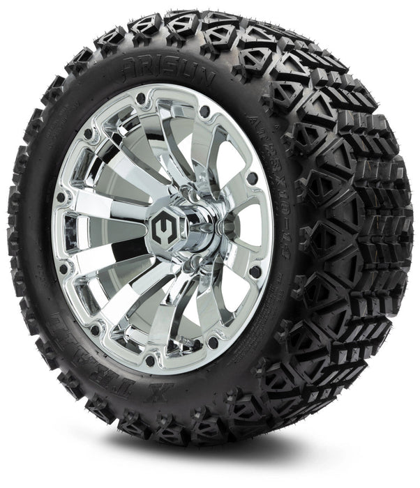 MODZ 14' Bomber Chrome - Tire and Wheel Combo