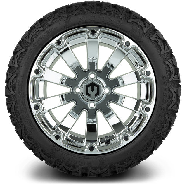 MODZ 14' Bomber Chrome - Tire and Wheel Combo