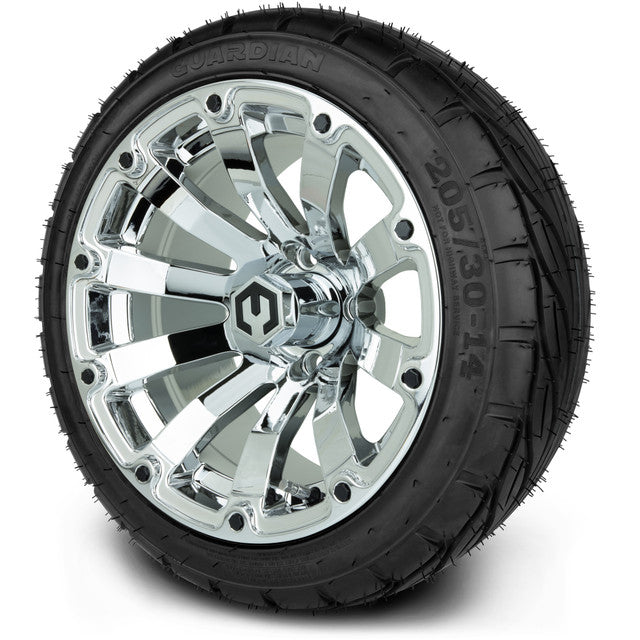 MODZ 14' Bomber Chrome - Tire and Wheel Combo