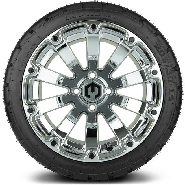 MODZ 14' Bomber Chrome - Tire and Wheel Combo