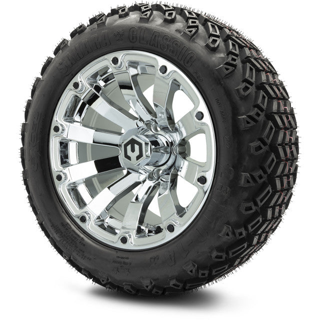 MODZ 14' Bomber Chrome - Tire and Wheel Combo