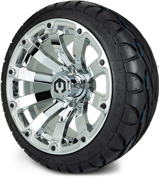 MODZ 14' Bomber Chrome - Tire and Wheel Combo