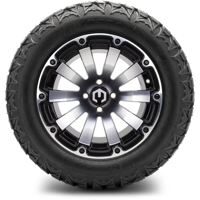 MODZ 14" Bomber Machined Black Wheels & Off-Road Tires Combo