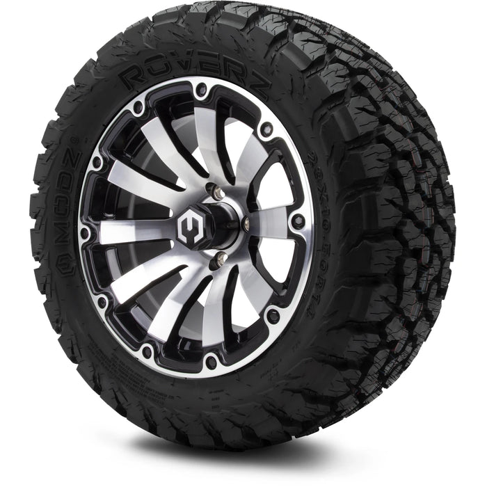 MODZ 14" Bomber Machined Black Wheels & Off-Road Tires Combo