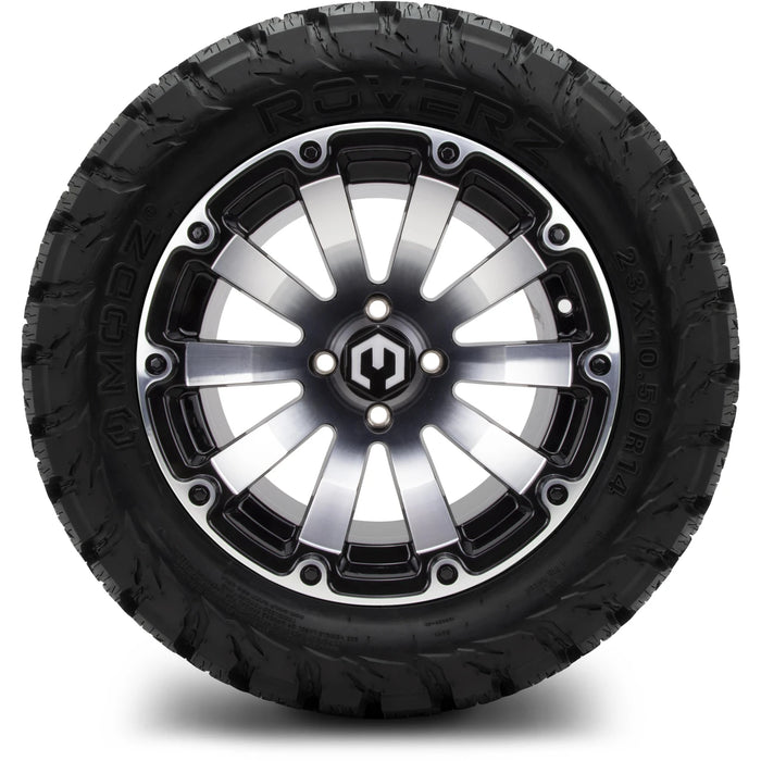 MODZ 14" Bomber Machined Black Wheels & Off-Road Tires Combo