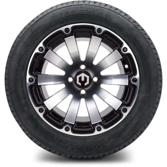 MODZ 14" Bomber Machined Black Wheels & Street Tires Combo