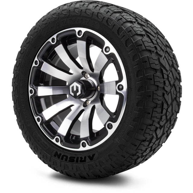 MODZ 14" Bomber Machined Black Wheels & Off-Road Tires Combo