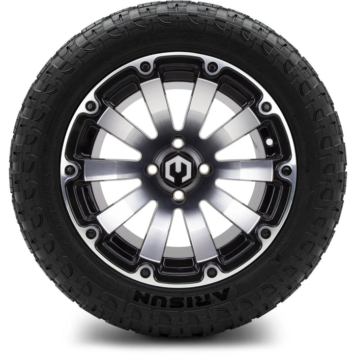 MODZ 14" Bomber Machined Black Wheels & Off-Road Tires Combo