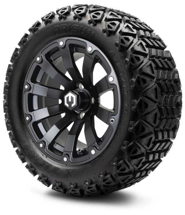 MODZ 14' Bomber Matte Black - Tire and Wheel Combo
