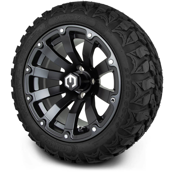 MODZ 14" Bomber Matte Black Wheels & Off-Road Tires Combo