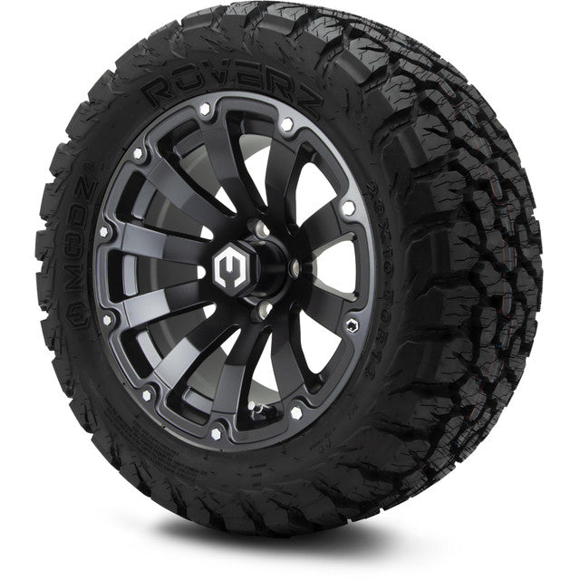 MODZ 14' Bomber Matte Black - Tire and Wheel Combo
