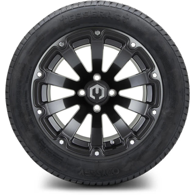 MODZ 14" Bomber Matte Black Wheels & Street Tires Combo