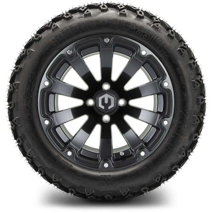 MODZ 14' Bomber Matte Black - Tire and Wheel Combo