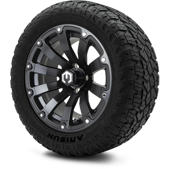 MODZ 14" Bomber Matte Black Wheels & Off-Road Tires Combo