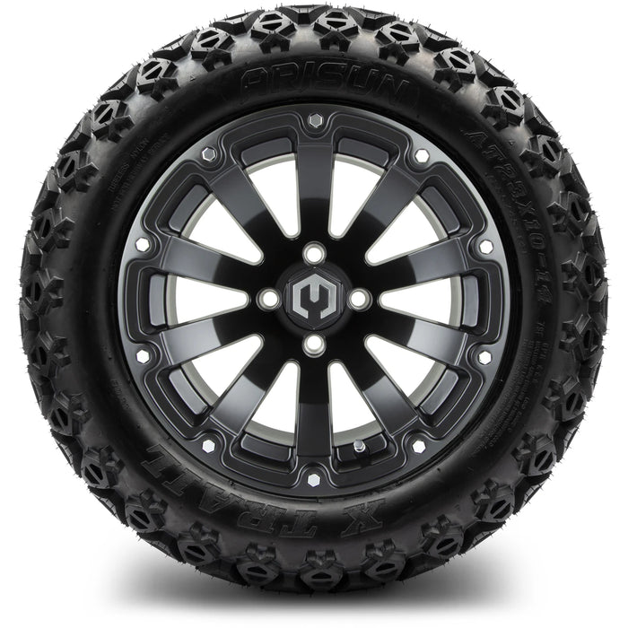 MODZ 14" Bomber Matte Black Wheels & Off-Road Tires Combo