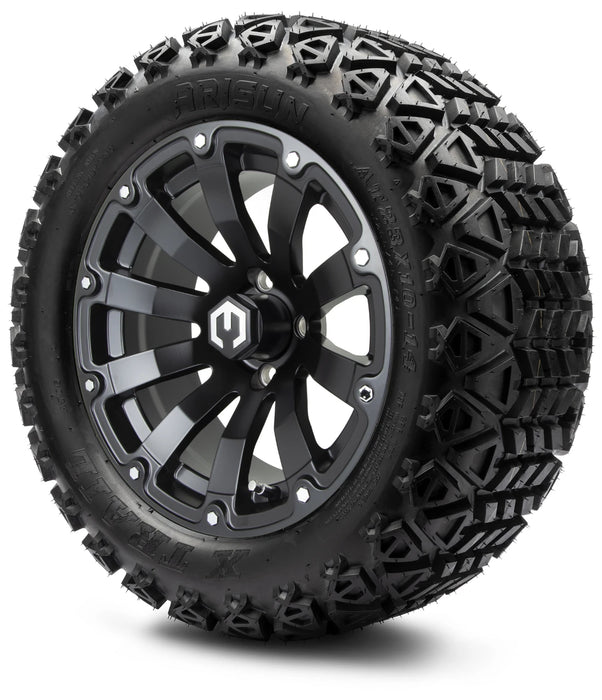 MODZ 14" Bomber Matte Black Wheels & Off-Road Tires Combo