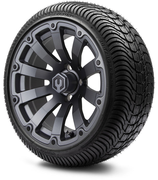 MODZ 14' Bomber Matte Gunmetal - Tire and Wheel Combo