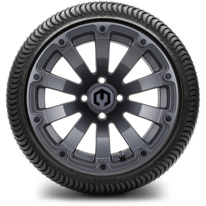 MODZ 14' Bomber Matte Gunmetal - Tire and Wheel Combo