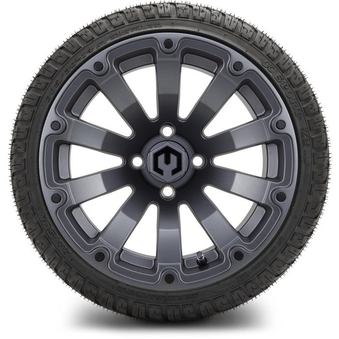 MODZ 14' Bomber Matte Gunmetal - Tire and Wheel Combo