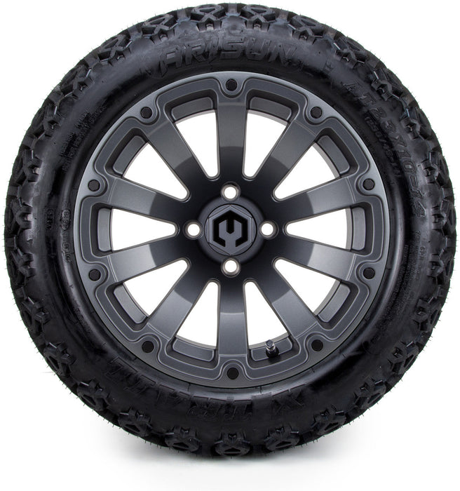 MODZ 14' Bomber Matte Gunmetal - Tire and Wheel Combo