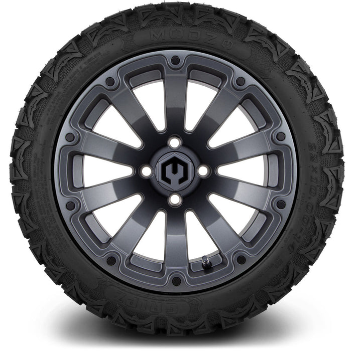 MODZ 14' Bomber Matte Gunmetal - Tire and Wheel Combo
