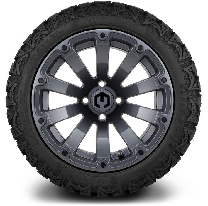 MODZ 14" Bomber Matte Gunmetal Wheels & Off-Road Tires Combo