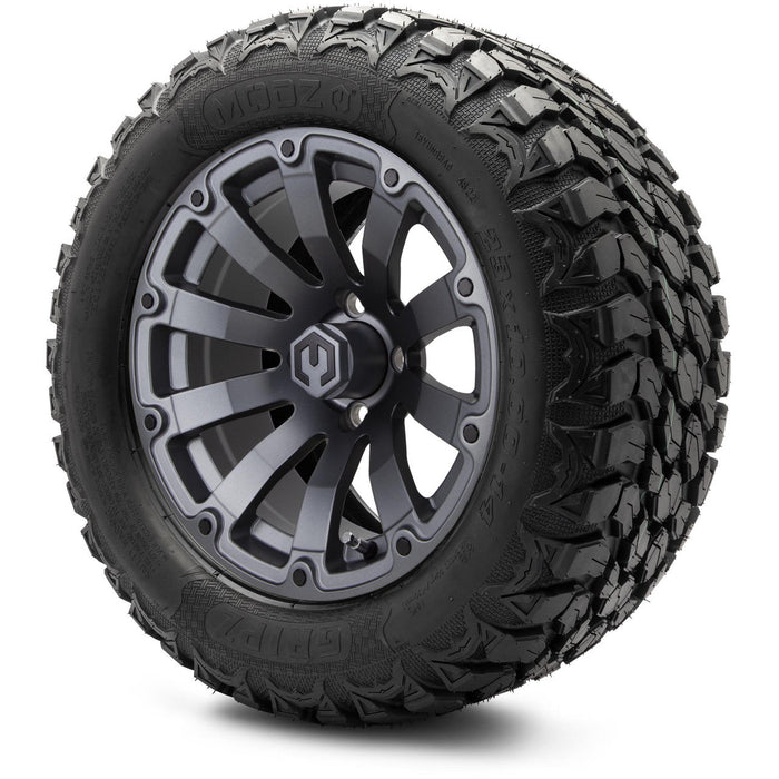MODZ 14' Bomber Matte Gunmetal - Tire and Wheel Combo